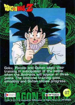 2001 ArtBox Dragon Ball Z Series 4 #7 Goku, Piccolo and Gohan begin their training i Back