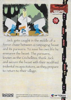 2002 ArtBox Samurai Jack #10 Jack gets caught in the middle of a fierce ch Back