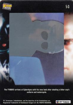 2003 ArtBox Terminator 2 FilmCardz #50 T1000 Arrives at the Scene Back