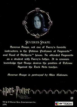2004 ArtBox Harry Potter and the Prisoner of Azkaban #9 Severus Snape Back