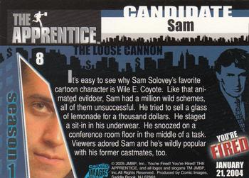2005 Comic Images The Apprentice #8 Sam Back