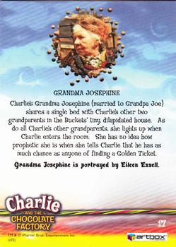2005 ArtBox Charlie and the Chocolate Factory #17 Grandma Josephine Back