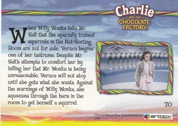 2005 ArtBox Charlie and the Chocolate Factory #70 Not For Sale Back