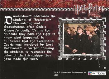 2005 ArtBox Harry Potter and the Goblet of Fire #89 A Fierce Friend Back