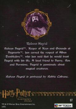 2005 ArtBox Harry Potter & the Sorcerer's Stone #7 Rubeus Hagrid Back