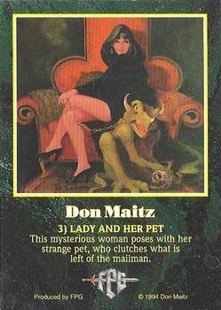1994 FPG Don Maitz #3 Lady and Her Pet Back