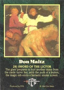 1994 FPG Don Maitz #28 Sword of the Lictor Back