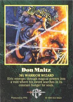 1994 FPG Don Maitz #38 Warrior Wizard Back