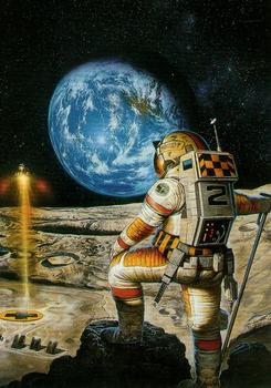 1995 FPG Bob Eggleton #33 Lunar Descent Front