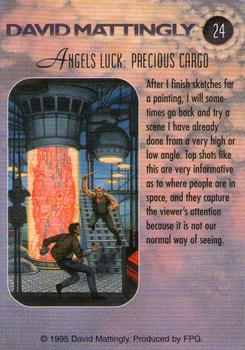 1995 FPG David Mattingly #24 Angels Luck: Precious Cargo Back