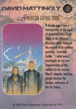 1995 FPG David Mattingly #33 American Gothic 3000 Back