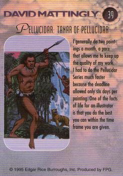 1995 FPG David Mattingly #39 Pellucidar: Tanar of Pellucidar Back