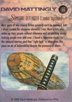 1995 FPG David Mattingly #66 Samurai Defender [limbo system] Back