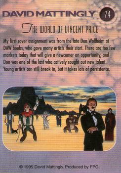 1995 FPG David Mattingly #74 The World of Vincent Price Back