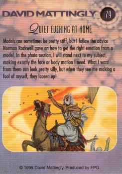 1995 FPG David Mattingly #79 Quiet Evening at Home Back