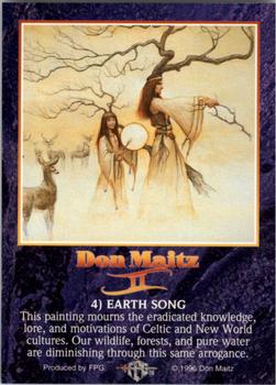 1996 FPG Don Maitz II #4 Earth Song Back