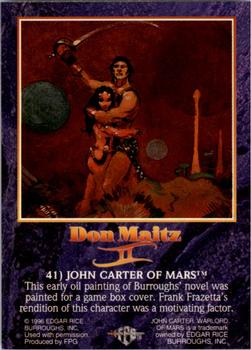 1996 FPG Don Maitz II #41 John Carter of Mars Back