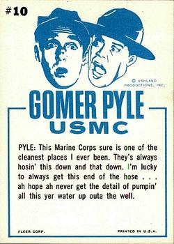 1965 Fleer Gomer Pyle #10 On this entire base we got the cleanest area and A Back
