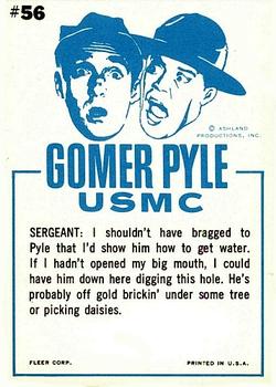 1965 Fleer Gomer Pyle #56 I said I'd find us water if I hadda dig to China. Back