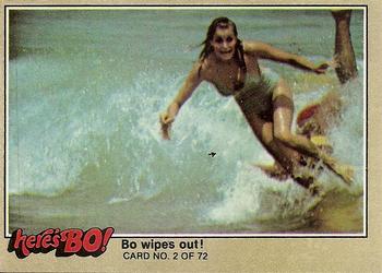 1981 Fleer Here's Bo! #2 Bo wipes out! Front