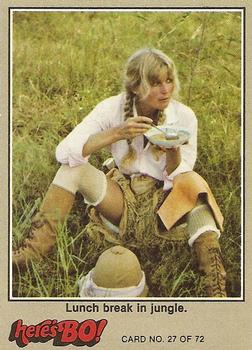 1981 Fleer Here's Bo! #27 Lunch break in jungle. Front