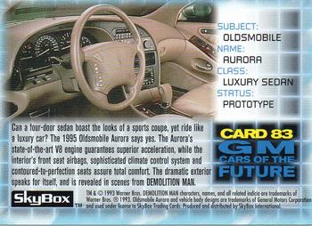 1993 SkyBox Demolition Man #83 Oldsmobile Aurora Back
