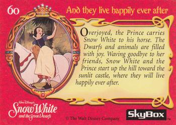 1993 SkyBox Snow White and the Seven Dwarfs #60 And they live happily ever after Back