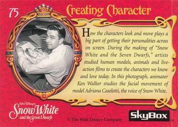 1993 SkyBox Snow White and the Seven Dwarfs #75 Creating Character Back