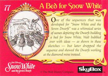 1993 SkyBox Snow White and the Seven Dwarfs #77 A Bed for Snow White Back