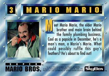 1993 SkyBox Super Mario Bros. #3 Mario Mario Back