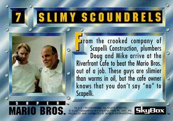 1993 SkyBox Super Mario Bros. #7 Slimy Scoundrels Back