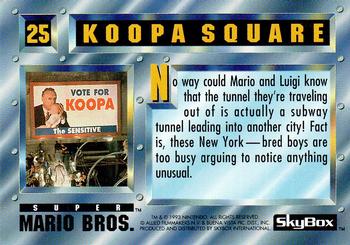 1993 SkyBox Super Mario Bros. #25 Koopa Square Back