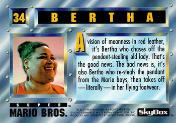 1993 SkyBox Super Mario Bros. #34 Bertha Back