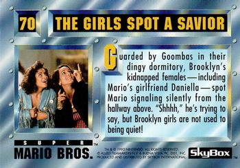 1993 SkyBox Super Mario Bros. #70 The Girls Spot a Savior Back