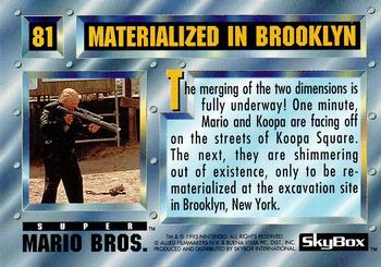 1993 SkyBox Super Mario Bros. #81 Materialized in Brooklyn Back