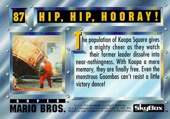 1993 SkyBox Super Mario Bros. #87 Hip, Hip, Hooray! Back