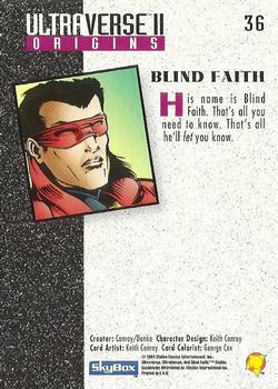1994 SkyBox Ultraverse II #36 Blind Faith Back