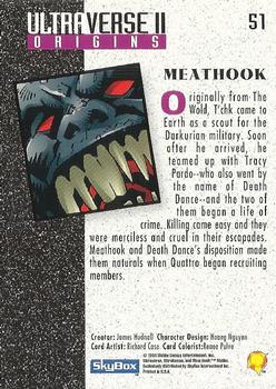 1994 SkyBox Ultraverse II #51 Meathook Back