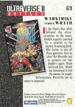 1994 SkyBox Ultraverse II #69 Warstrike versus Wrath Back