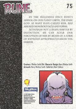 1994 SkyBox Ultraverse II #75 In the milennia since Rune's Back
