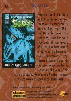 1994 SkyBox Ultraverse Master #55 Rune Back