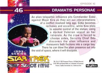 1993 SkyBox Star Trek: Deep Space Nine #46 Dramatis Personae Back