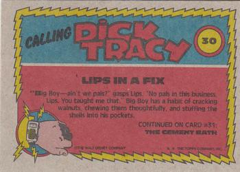 1990 Topps Dick Tracy Movie #30 Lips in a Fix Back