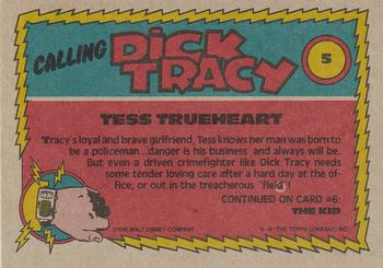 1990 Topps Dick Tracy Movie #5 Tess Truehart Back