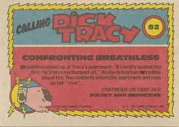 1990 Topps Dick Tracy Movie #62 Confronting Breathless Back
