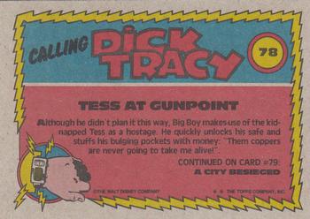 1990 Topps Dick Tracy Movie #78 Tess at Gunpoint Back