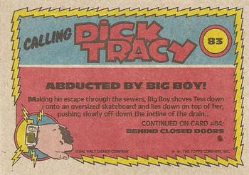 1990 Topps Dick Tracy Movie #83 Abducted by Big Boy! Back