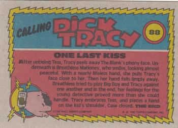 1990 Topps Dick Tracy Movie #88 One Last Kiss Back