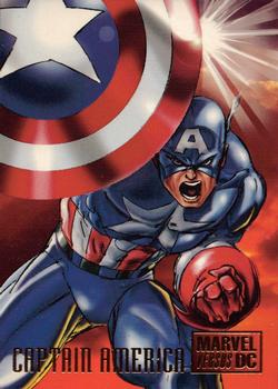 1995 Fleer DC vs. Marvel Comics #2 Captain America Front
