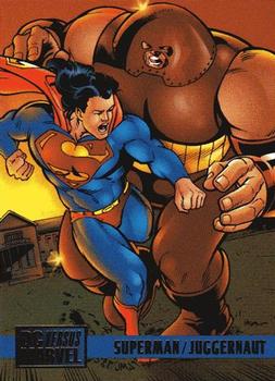 1995 Fleer DC vs. Marvel Comics #80 Superman / Juggernaut Front